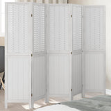 vidaXL Kamerscherm met 3 panelen massief paulowniahout wit