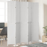 vidaXL Kamerscherm met 3 panelen massief paulowniahout wit