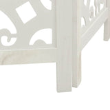 vidaXL Room Divider with 3 Panels Solid Paulownia Wood White