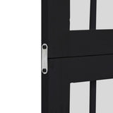 vidaXL Kamerscherm met 3 panelen massief paulowniahout zwart
