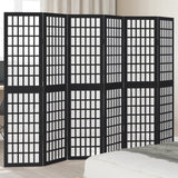 vidaXL Kamerscherm met 3 panelen massief paulowniahout zwart