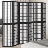 vidaXL Kamerscherm met 3 panelen massief paulowniahout zwart