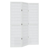 vidaXL Kamerscherm met 3 panelen massief paulowniahout wit