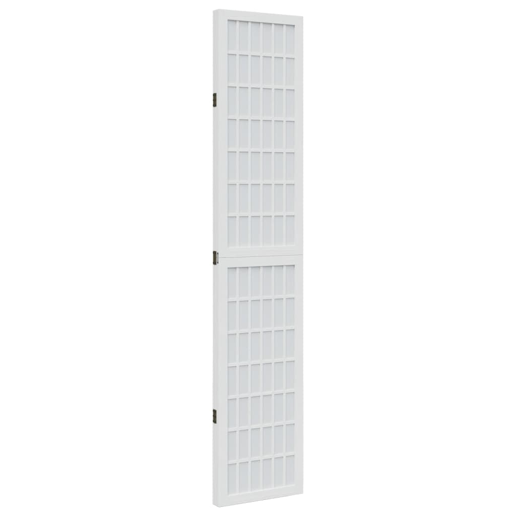 vidaXL Kamerscherm met 3 panelen massief paulowniahout wit