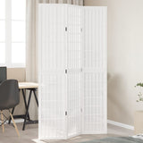 vidaXL Kamerscherm met 3 panelen massief paulowniahout wit