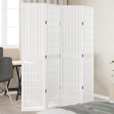 vidaXL Kamerscherm met 3 panelen massief paulowniahout wit