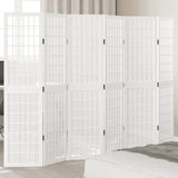 vidaXL Kamerscherm met 3 panelen massief paulowniahout wit