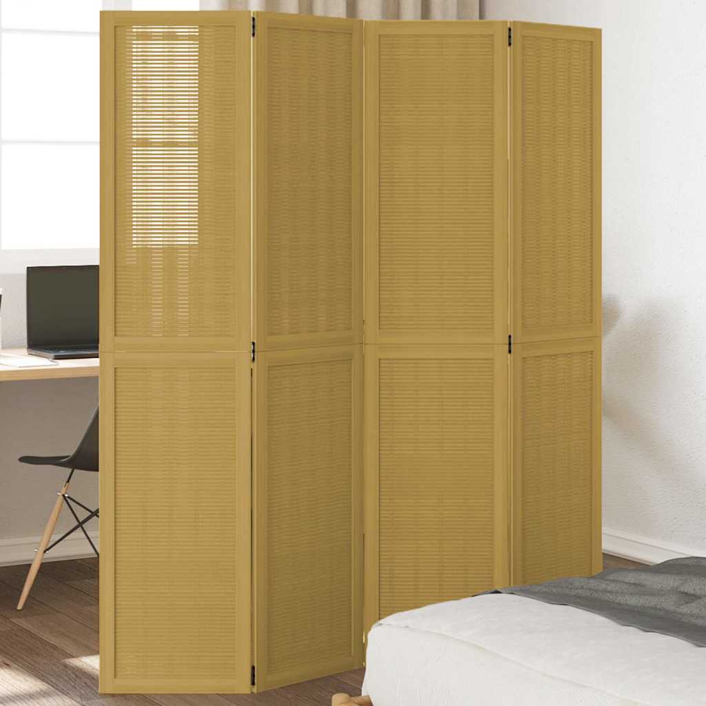 vidaXL Kamerscherm met 3 panelen massief paulowniahout bruin