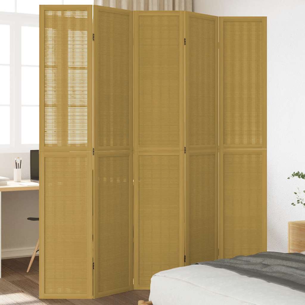vidaXL Kamerscherm met 3 panelen massief paulowniahout bruin