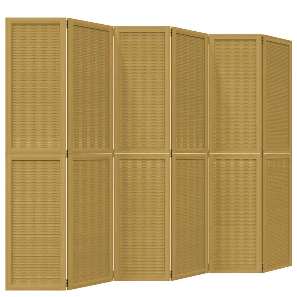 vidaXL Kamerscherm met 3 panelen massief paulowniahout bruin