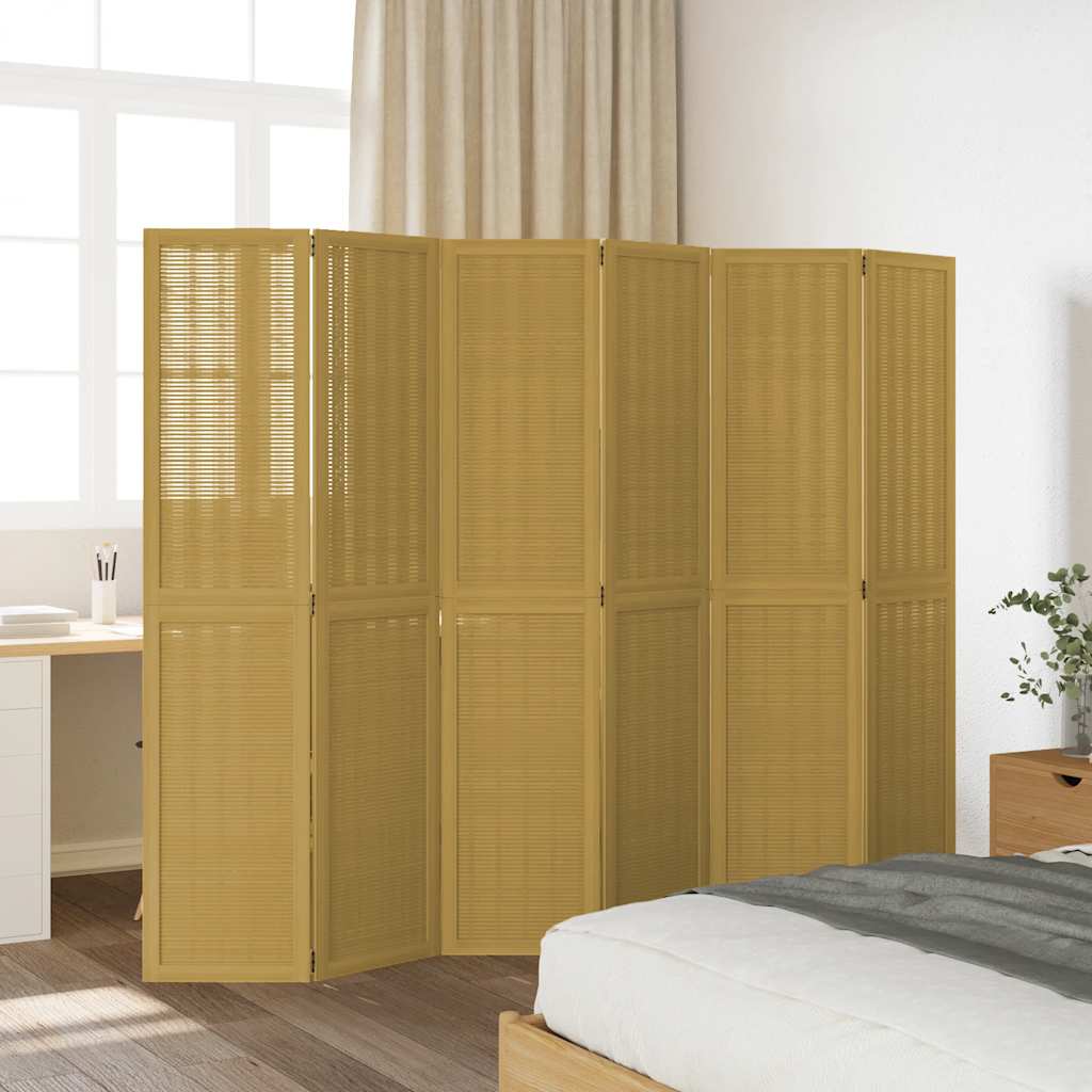 vidaXL Kamerscherm met 3 panelen massief paulowniahout bruin