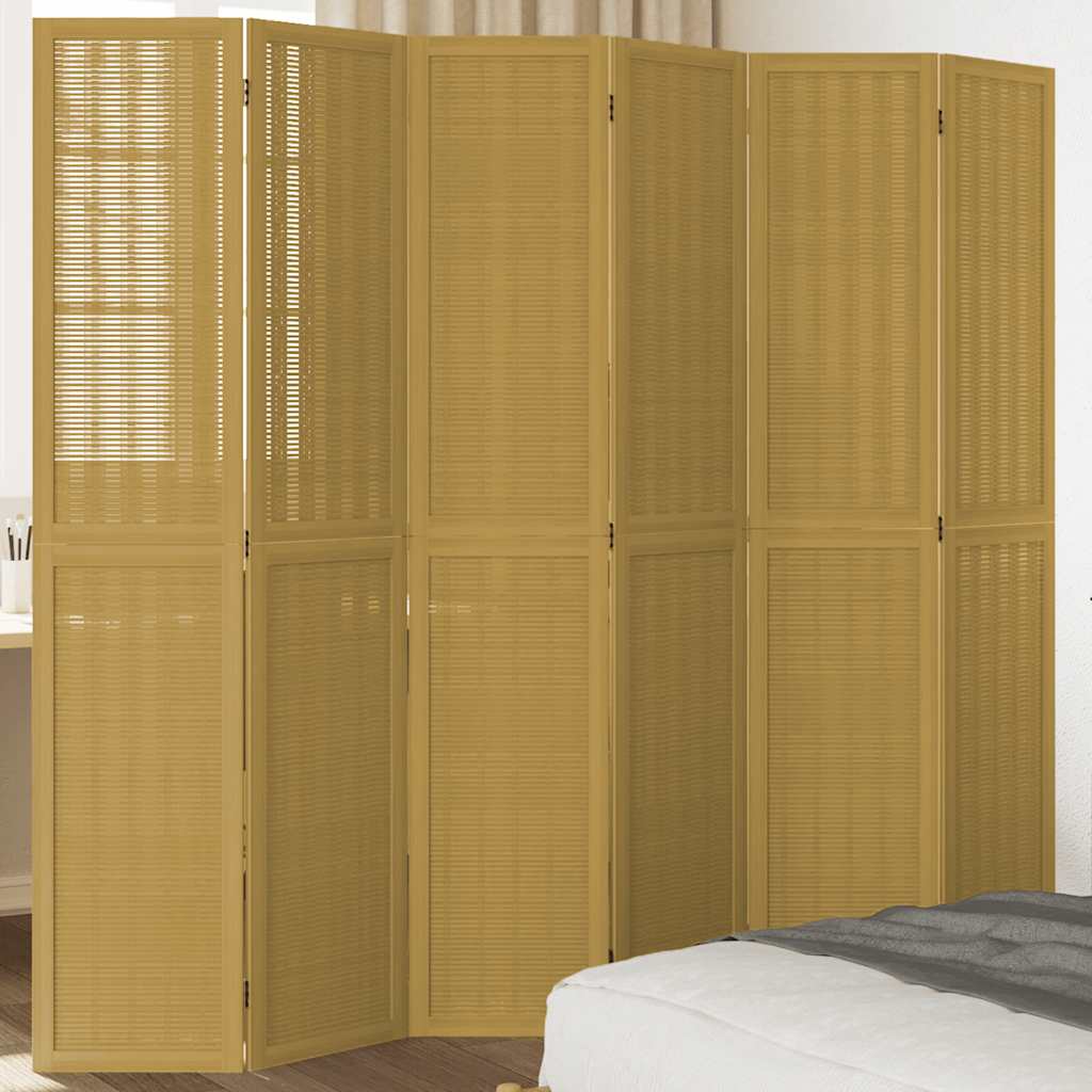 vidaXL Kamerscherm met 3 panelen massief paulowniahout bruin