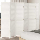 vidaXL Kamerscherm met 3 panelen massief paulowniahout wit