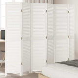 vidaXL Kamerscherm met 3 panelen massief paulowniahout wit