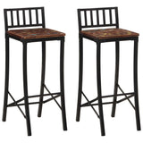 vidaXL Barstoelen 2 st massief acaciahout