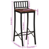 vidaXL Barstoelen 2 st massief acaciahout