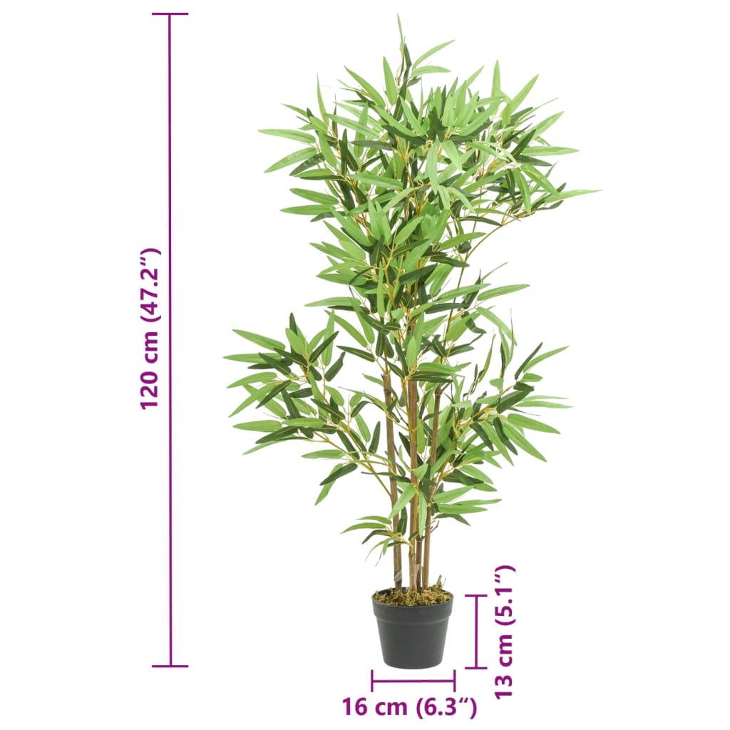 vidaXL Artificial Bamboo Plant 368 Leaves 80 cm Green