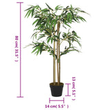 vidaXL Kunstplant bamboe 380 bladeren 80 cm groen