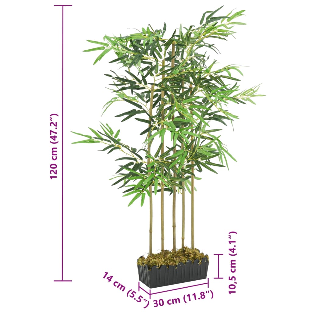 vidaXL Kunstplant bamboe 500 bladeren 80 cm groen