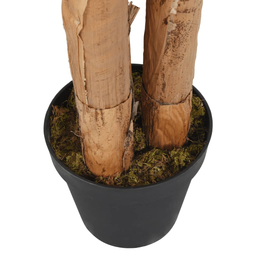 vidaXL Kunstplant bananenboom 9 bladeren 120 cm groen