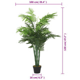 vidaXL Kunstpalmboom 18 bladeren 80 cm groen