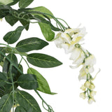 vidaXL Artificial wisteria tree 560 leaves 80 cm green and white