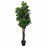 vidaXL Artificial Fig Tree 96 leaves 80 cm green
