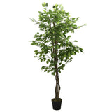 vidaXL Artificial Ficus Plant 378 Leaves 80 cm Green
