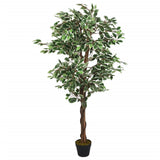 vidaXL Kunstplant ficus 378 bladeren 80 cm groen