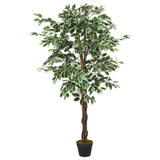 vidaXL Kunstplant ficus 378 bladeren 80 cm groen