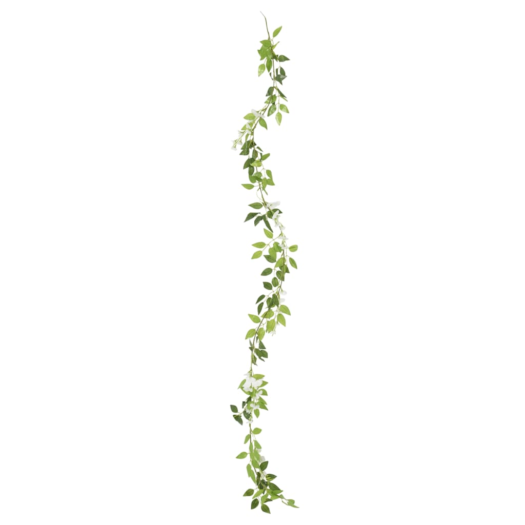 vidaXL Artificial Garlands 6 pcs 200 cm white