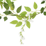 vidaXL Artificial Garlands 6 pcs 200 cm white