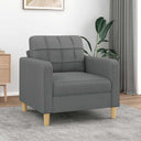 vidaXL Fauteuil 60 cm stof lichtgrijs