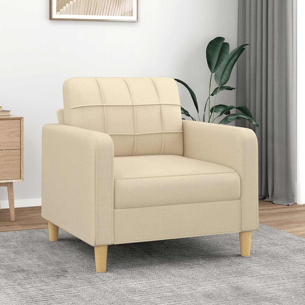 vidaXL Fauteuil 60 cm stof lichtgrijs