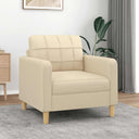 vidaXL Fauteuil 60 cm stof lichtgrijs