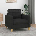 vidaXL Fauteuil 60 cm stof lichtgrijs