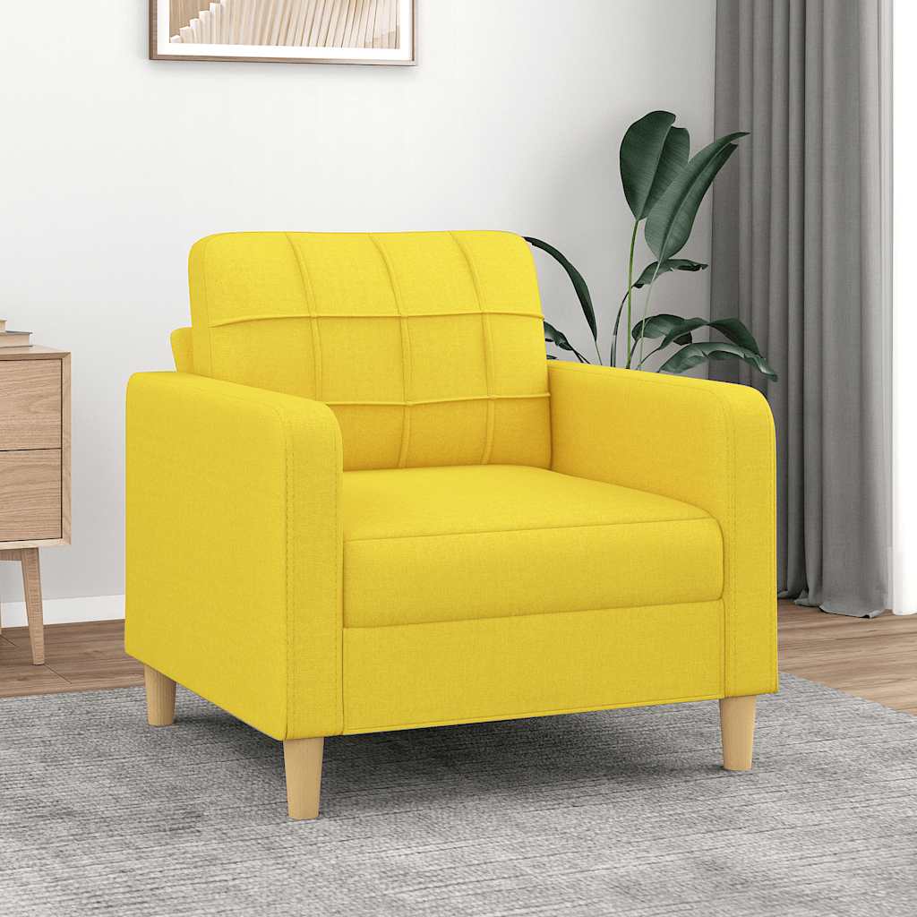 vidaXL Fauteuil 60 cm stof lichtgrijs