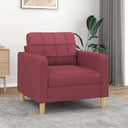 vidaXL Fauteuil 60 cm stof lichtgrijs