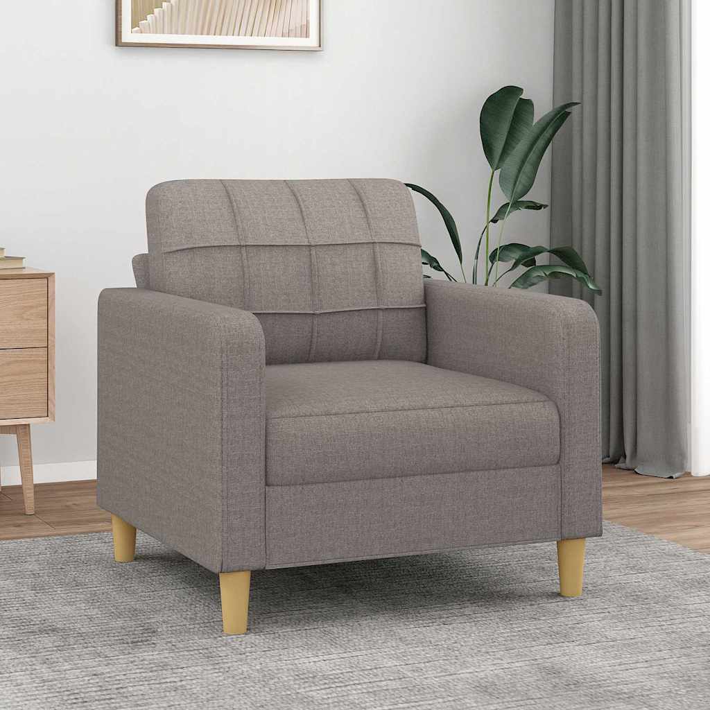 vidaXL Fauteuil 60 cm stof lichtgrijs