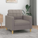 vidaXL Fauteuil 60 cm stof lichtgrijs