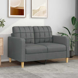 vidaXL Fauteuil 60 cm stof lichtgrijs