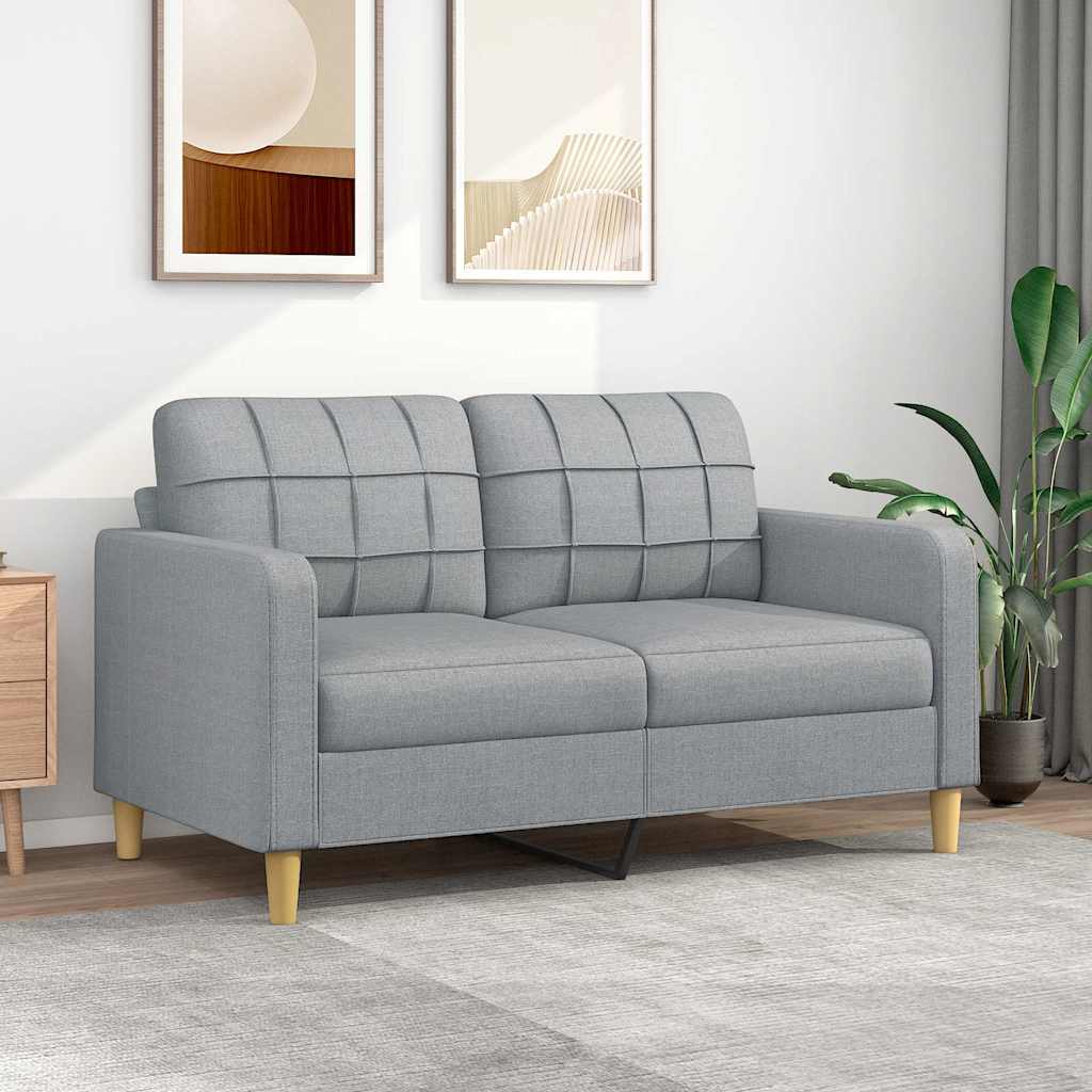 vidaXL Fauteuil 60 cm stof lichtgrijs