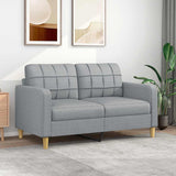 vidaXL Fauteuil 60 cm stof lichtgrijs