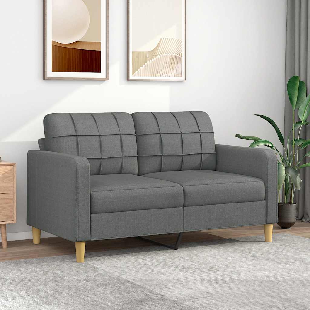 vidaXL Fauteuil 60 cm stof lichtgrijs