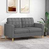 vidaXL Fauteuil 60 cm stof lichtgrijs