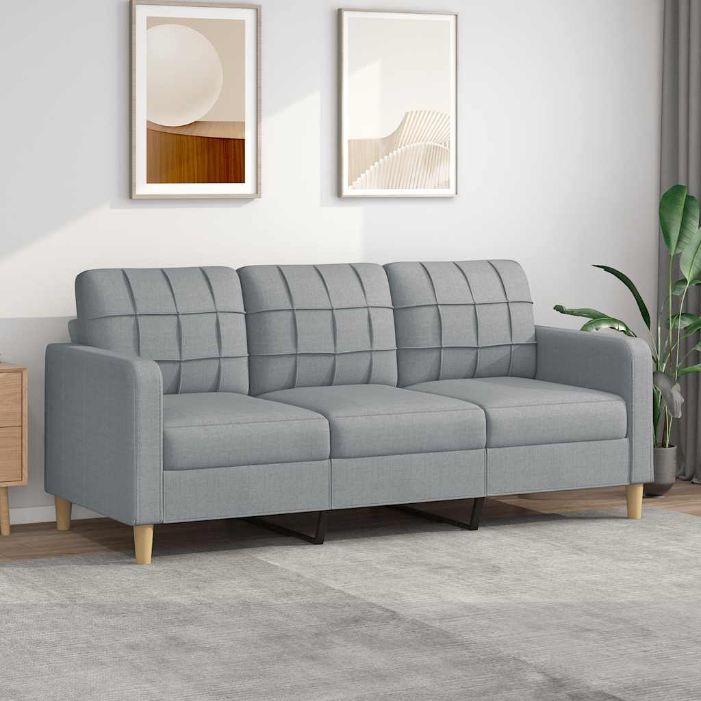 vidaXL Fauteuil 60 cm stof lichtgrijs