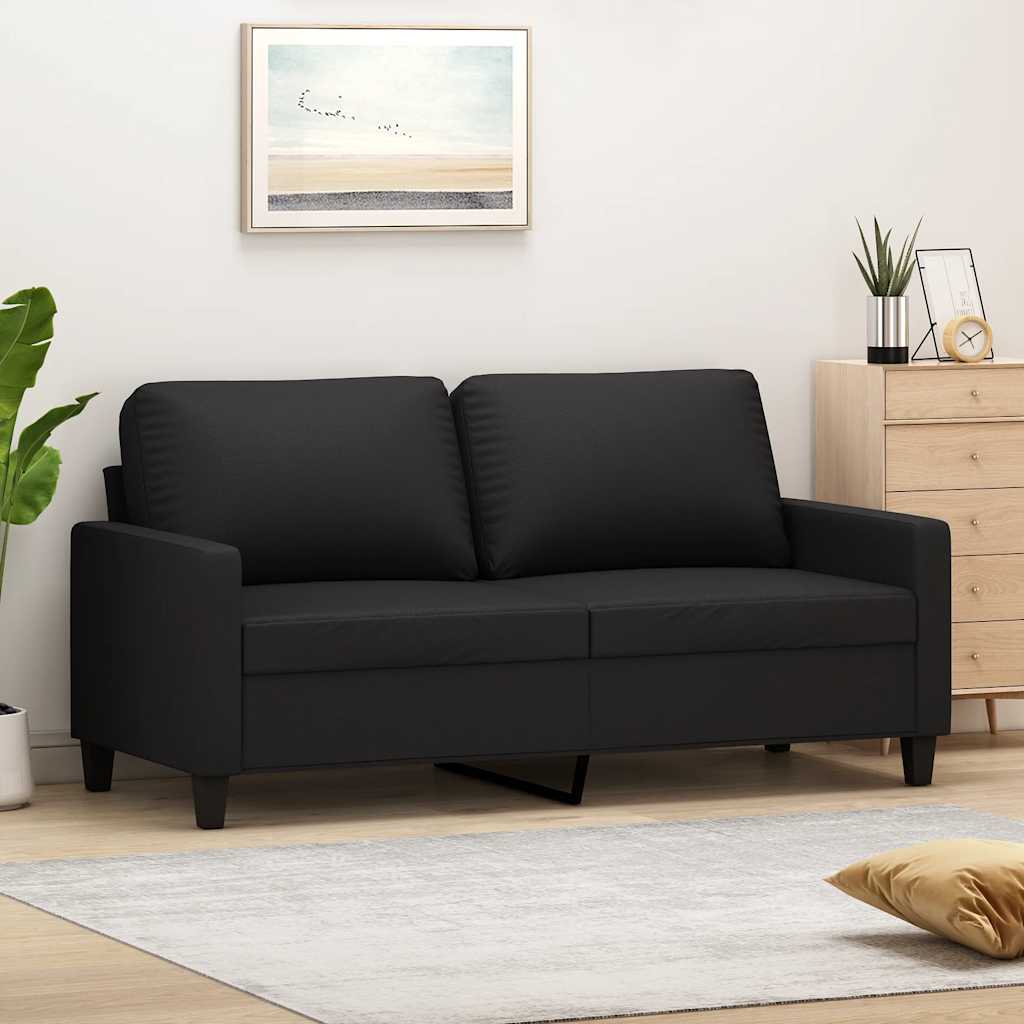 vidaXL Fauteuil 60 cm kunstleer zwart