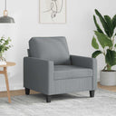 vidaXL Armchair 60 cm fabric light grey