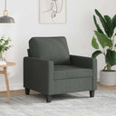 vidaXL Armchair 60 cm fabric light grey