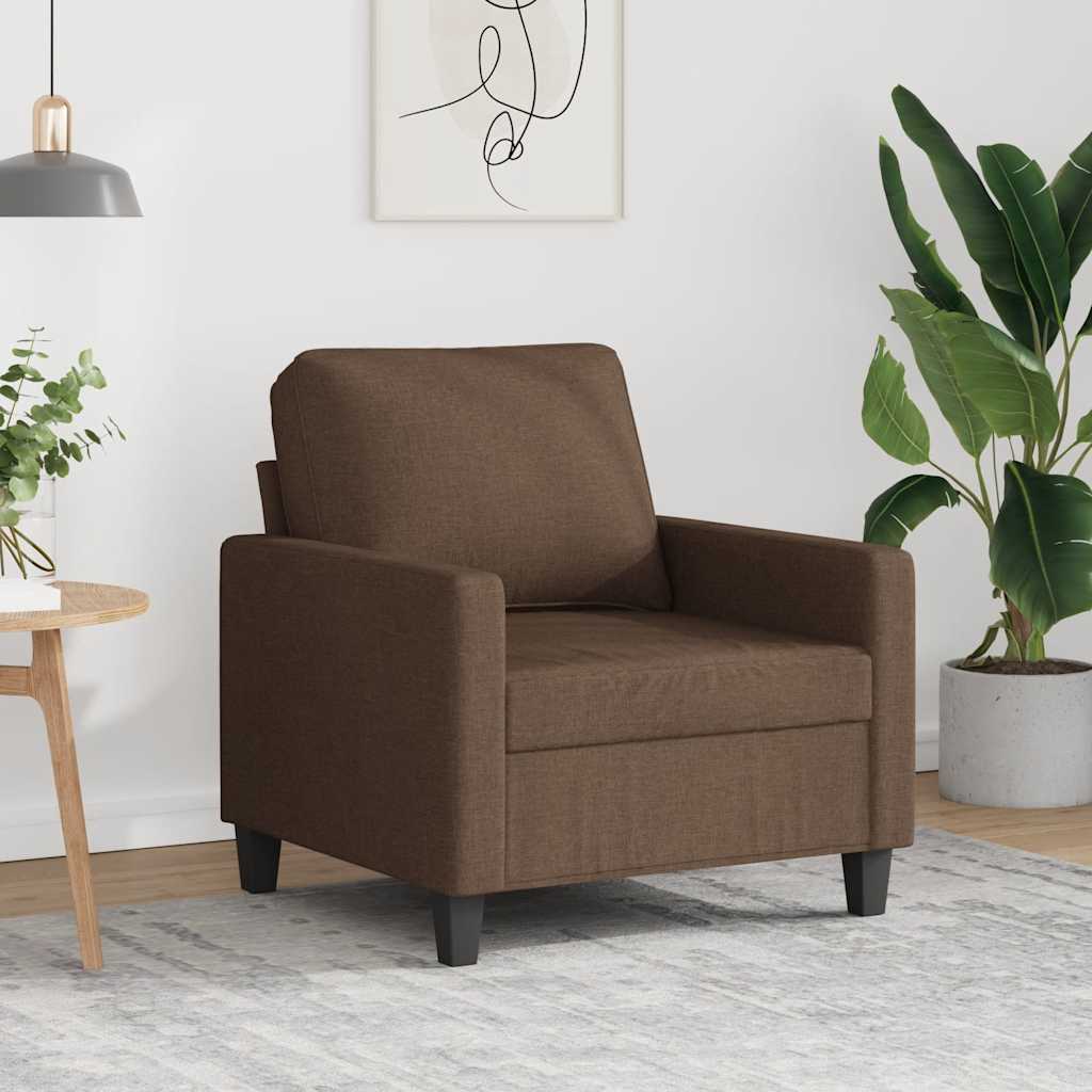vidaXL Armchair 60 cm fabric light grey